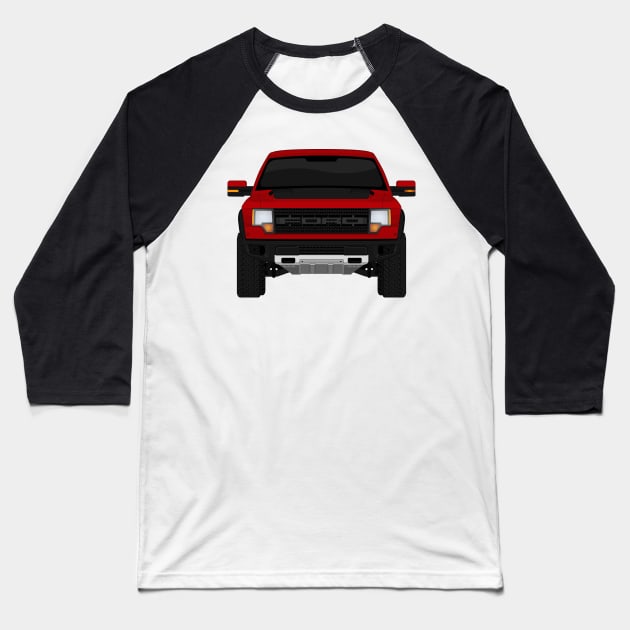 Raptor ruby red +hood decal Baseball T-Shirt by VENZ0LIC